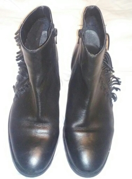 Topshop Moto Fringe Ankle Boots - Picture 5 of 8